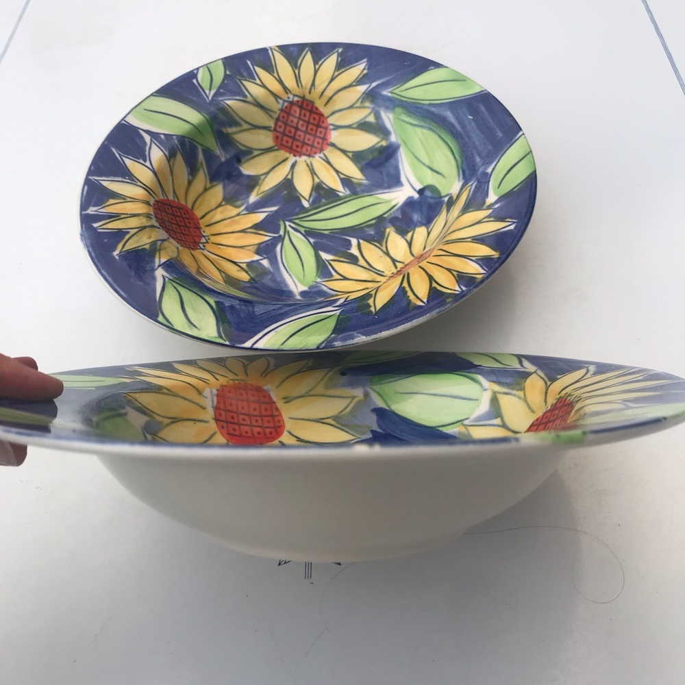 SANGO Sunflower hand painted bowls